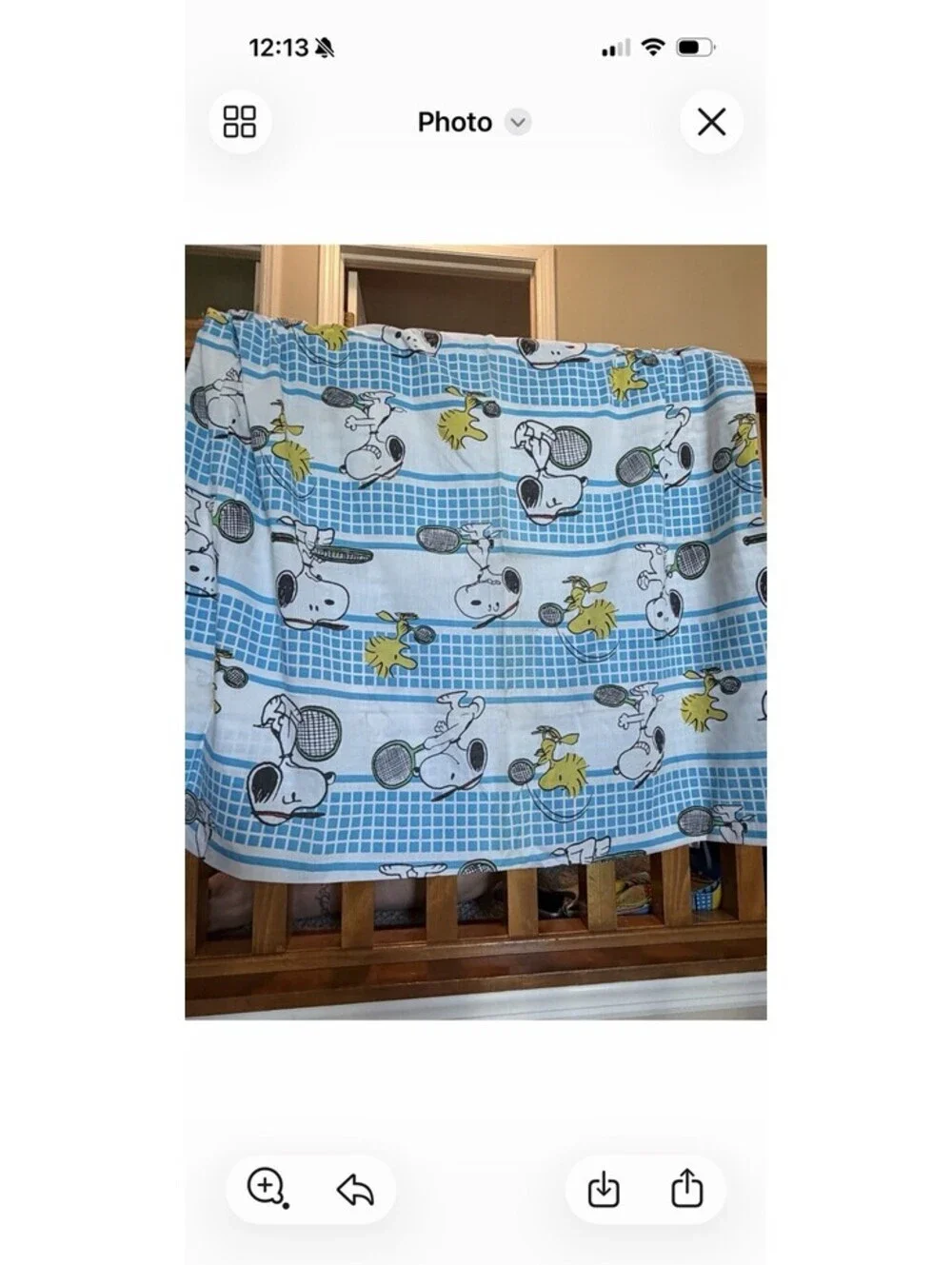 Vintage Tastemaker Peanuts Snoopy Tennis Woodstock Twin Sheet Set 3pc